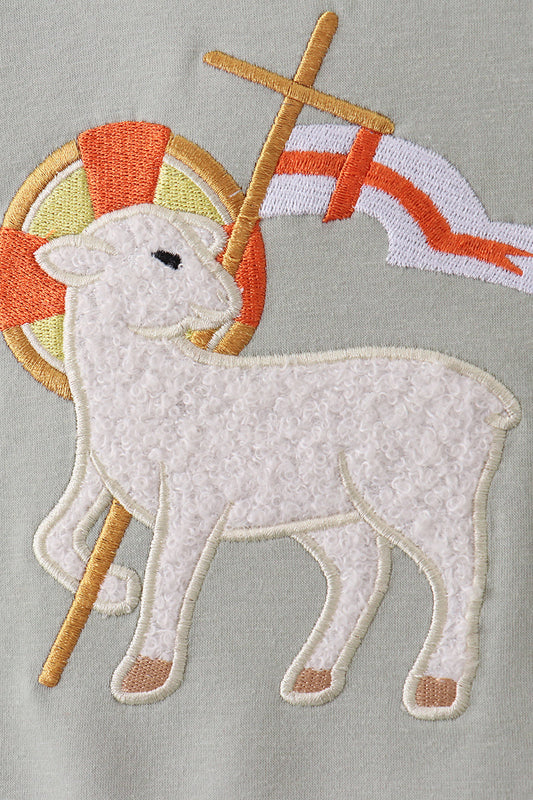 Lamb of god applique top
