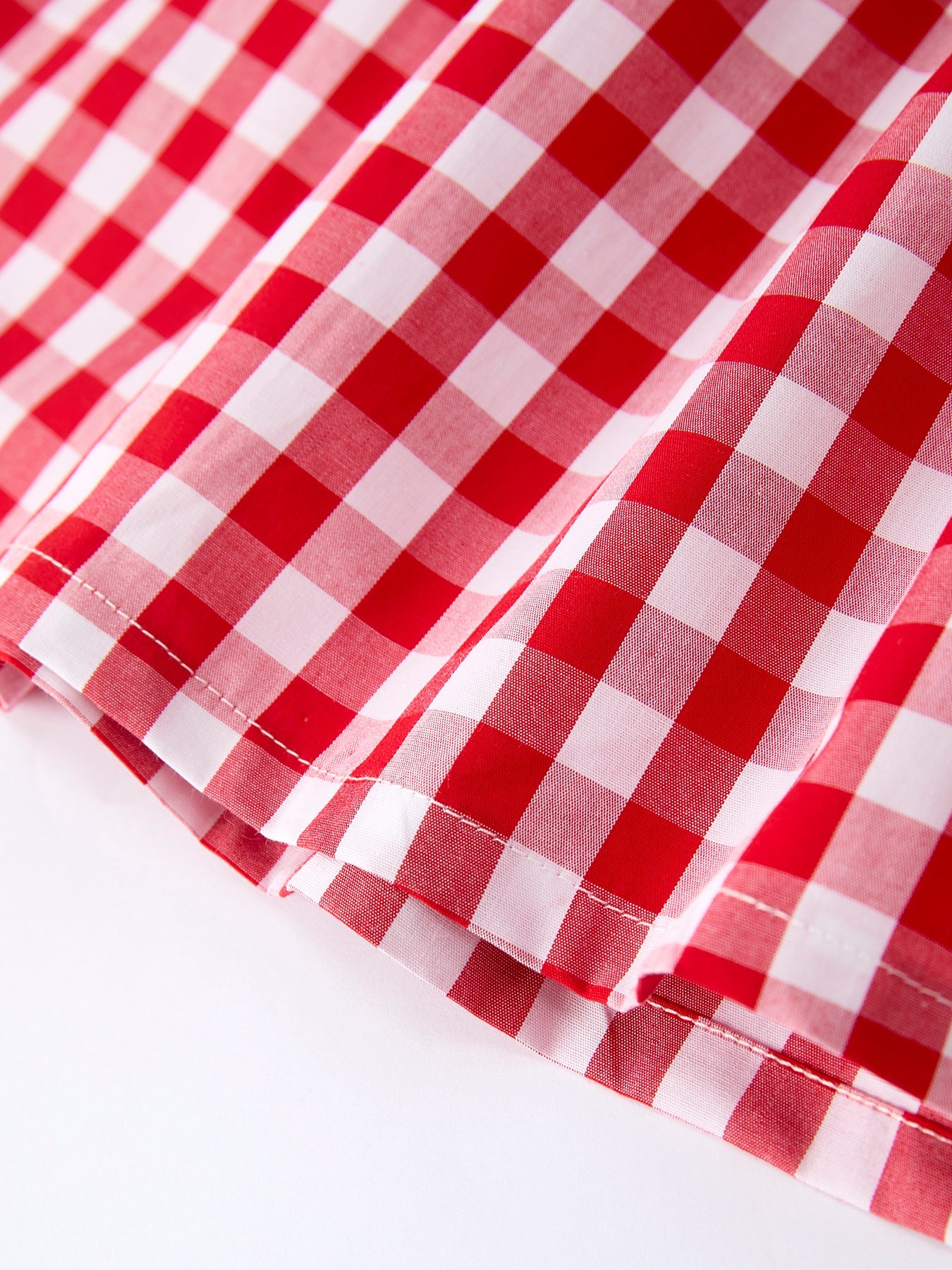 Summer Plaid Smocked Ruffle Girl Dress