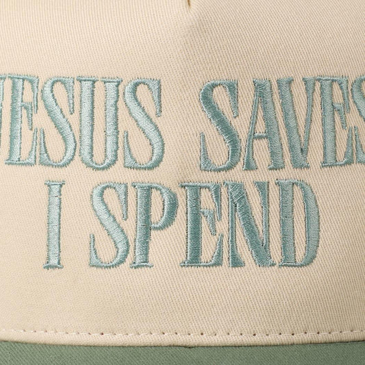 JESUS SAVES I SPEND Trucker Hat