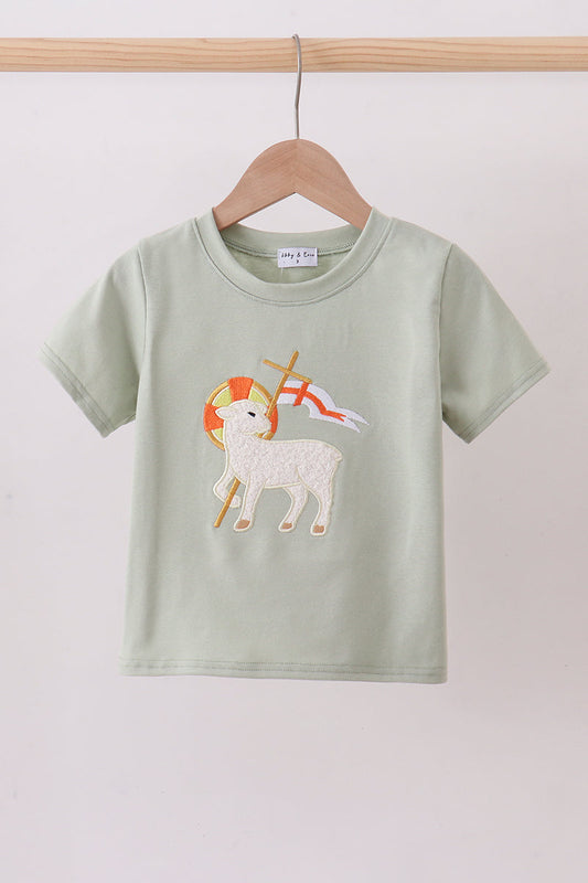 Lamb of god applique top
