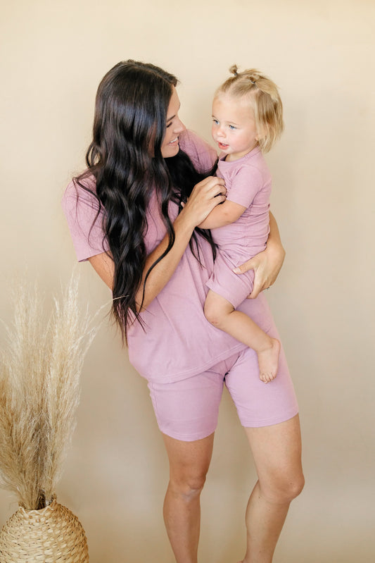 Women's Ribbed Bamboo Pajama Top & Bottoms